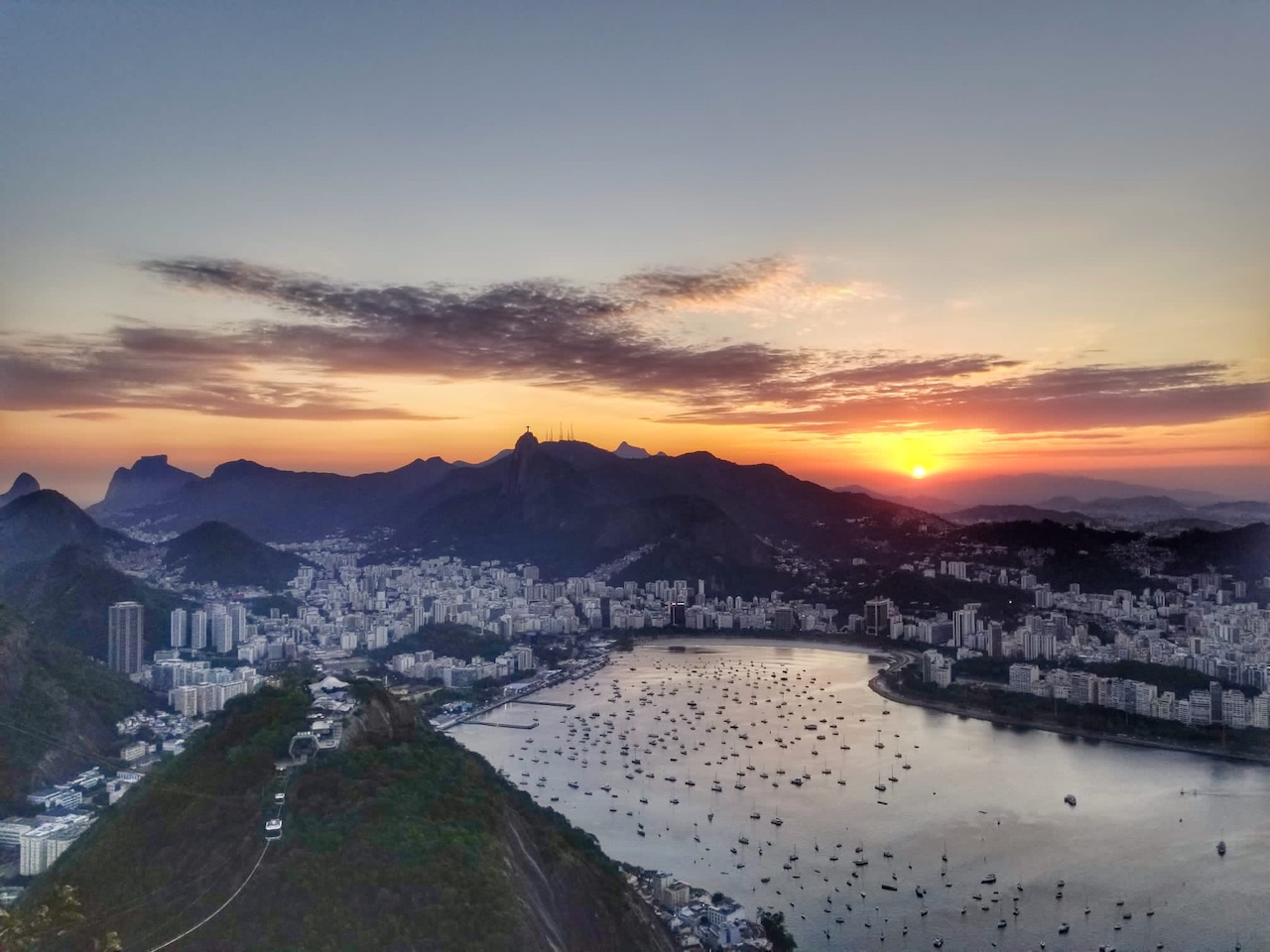 Guanabara Bay in Rio de Janeiro, Brazil. Rio de Janeiro is one of the communities that has expressed interest in working with PEERS and NASA on their inundation mapping project. Image credit: NASA/Augusto Getirana
