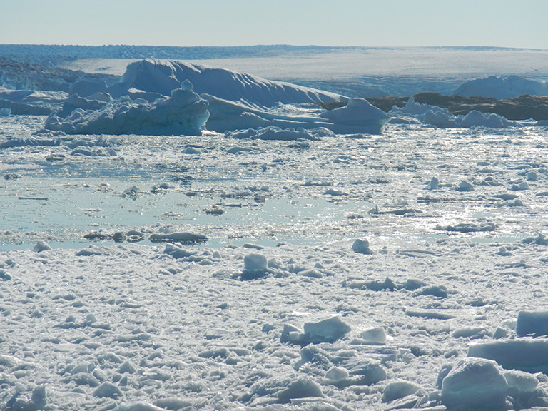 Greenland's northwestern coastline in September 2015 during Phase 2 of the TerraSond / Cape Race Bathymetry survey. Image credit: NASA/JPL.