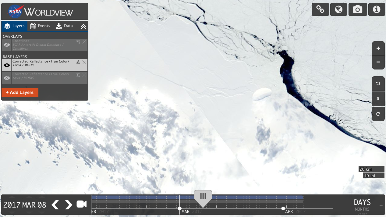 NASA Worldview screen shot