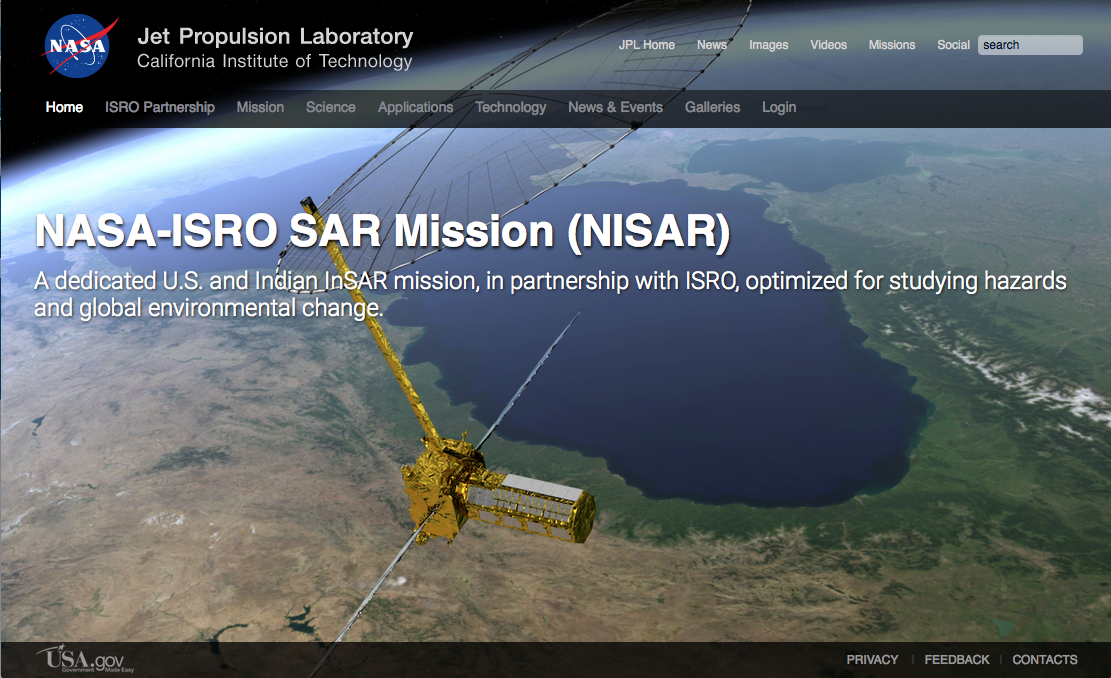 NISAR web page
