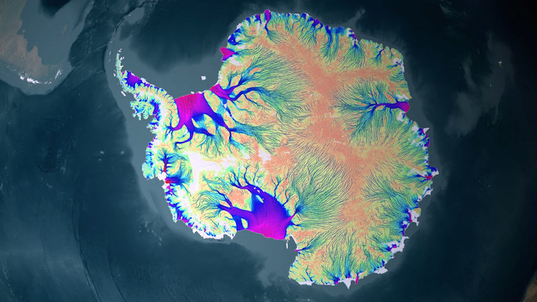 Antarctic ice velocity