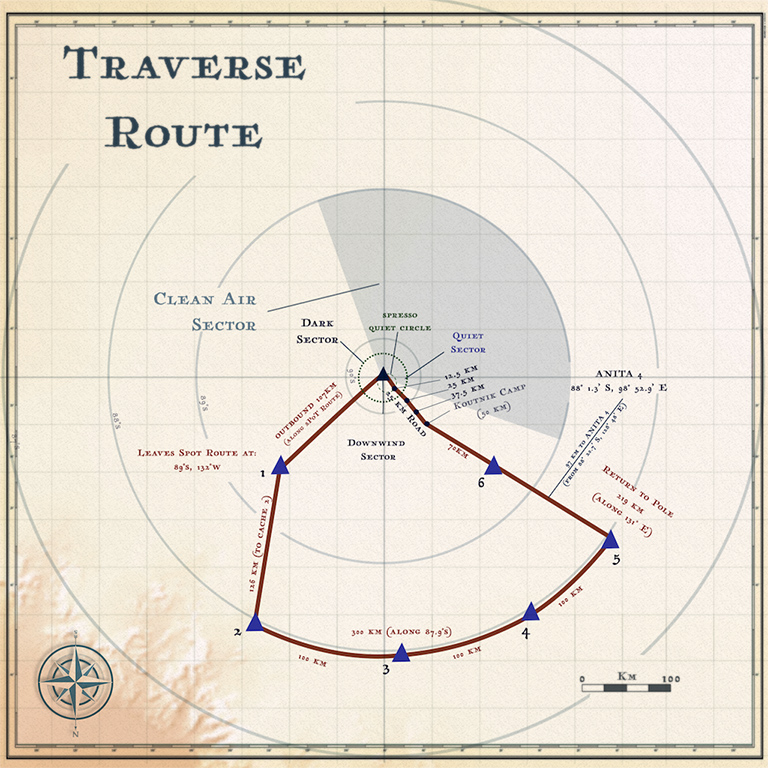 Traverse route