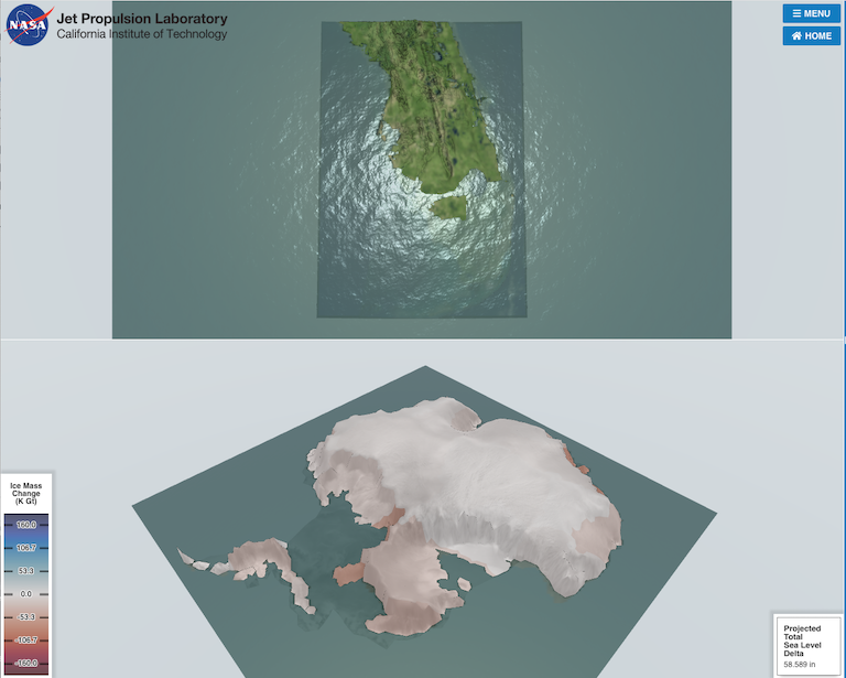 Screen shot of Antarctic simulation