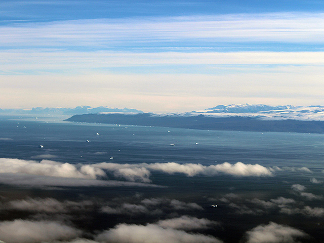 ocean and clouds