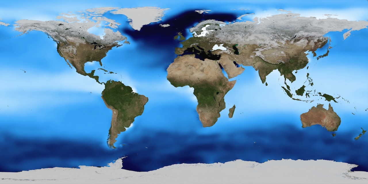 Ocean salinity map