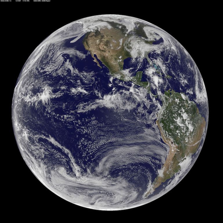 Full-disk image of Earth