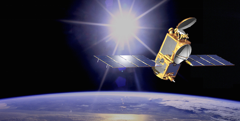 Artist's rendering of the Jason-2 satellite, one of several that collected data used in a new study that uses sea level rise to predict changes in global surface temperatures. Image credit: NASA